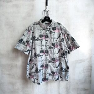 American Legacy Mens XL Patriotic We The People Statue of Liberty Button Down